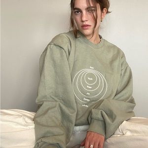 Palo Santo Studios Energetic Crewneck in Sage - OS